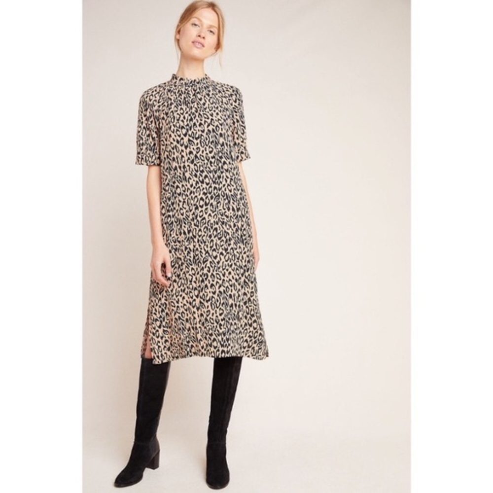 NEW Anthropologie Animal Print dress